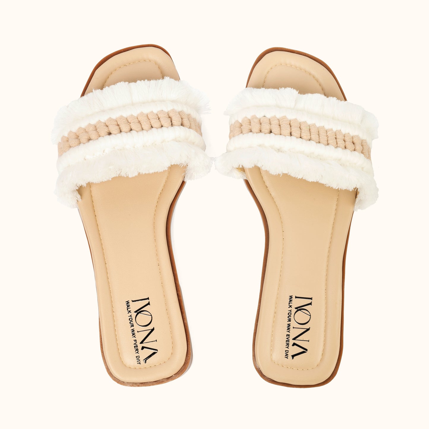 FLROIA SLIPPER IN BEIGE