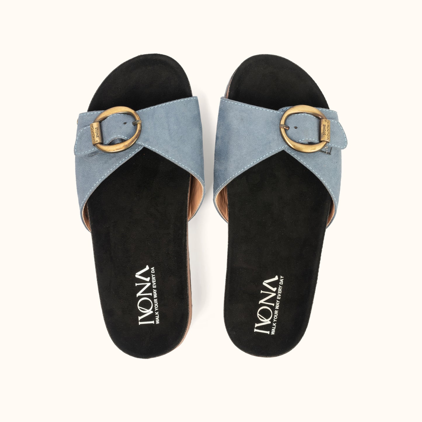 BUCKLE SOFT SLIDE IN BLUE