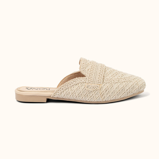 BEIGE SLIM MULES
