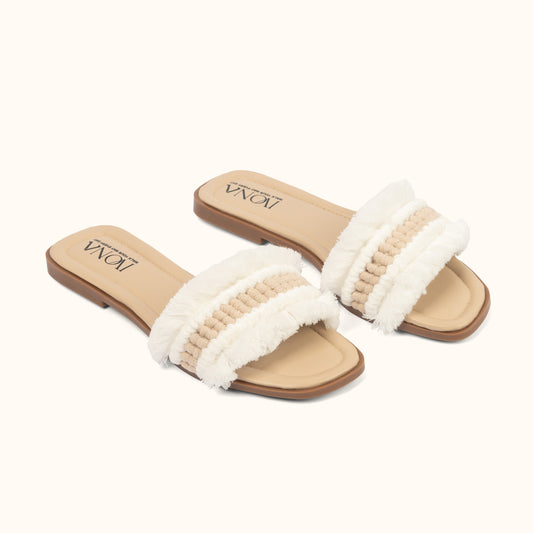 FLROIA SLIPPER IN BEIGE