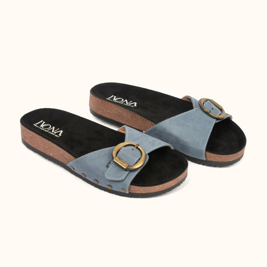 BUCKLE SOFT SLIDE IN BLUE