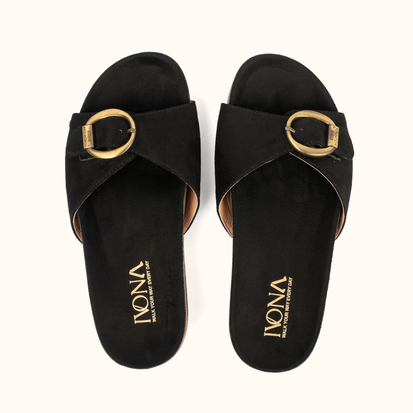 BUCKLE SOFT SLIDE IN black